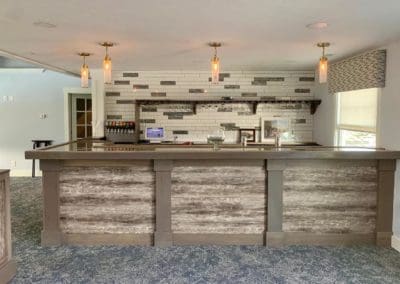 Commercial island and bar installed by Downey Construction