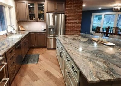 New kitchen remodel with countertops by Downey Construction