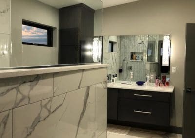 Bathroom remodel by Downey Construction