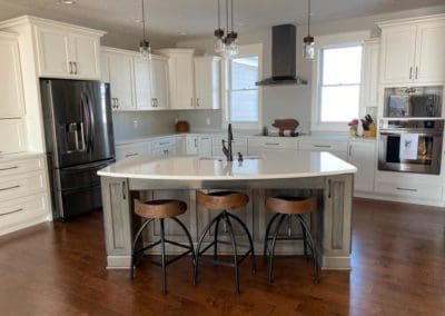 Completed kitchen by Downey Construction